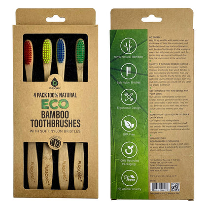Natural Eco Bamboo Toothbrushes