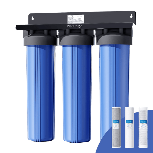 Waterdrop 3-Stage Whole House Water Filter System with Carbon Filter &