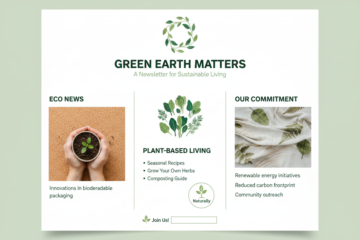 newsletter green sustaianble